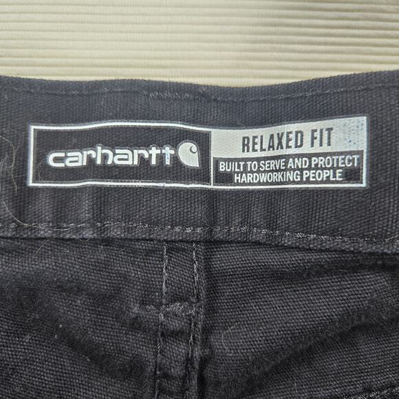 Carhartt 5 Pocket Relaxed Fit Rugged Flex Canvas Pants‎ in Black Size 38 - Picture 6 of 10